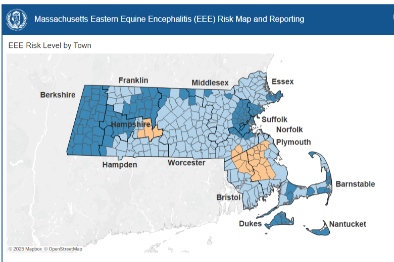 Massachusetts arbovirus update September 3, 2025