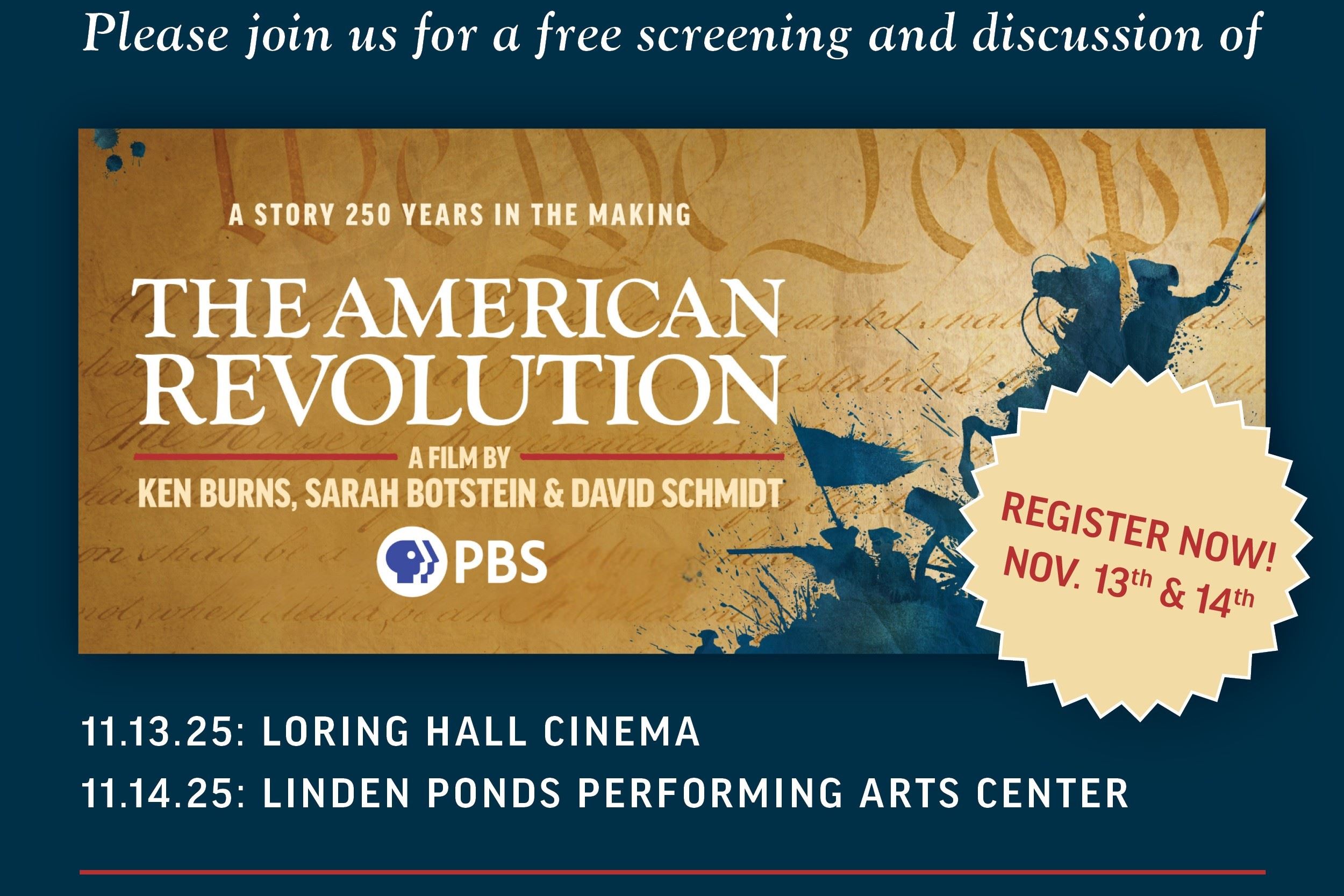 The American Revolution Film Screening