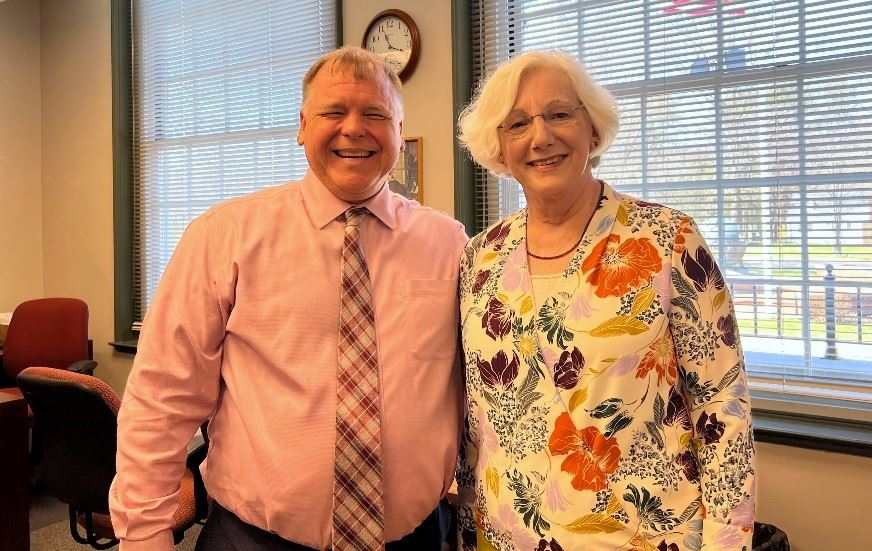 Town Clerk Recognition 2022 Eileen McCracken and Tom Mayo 